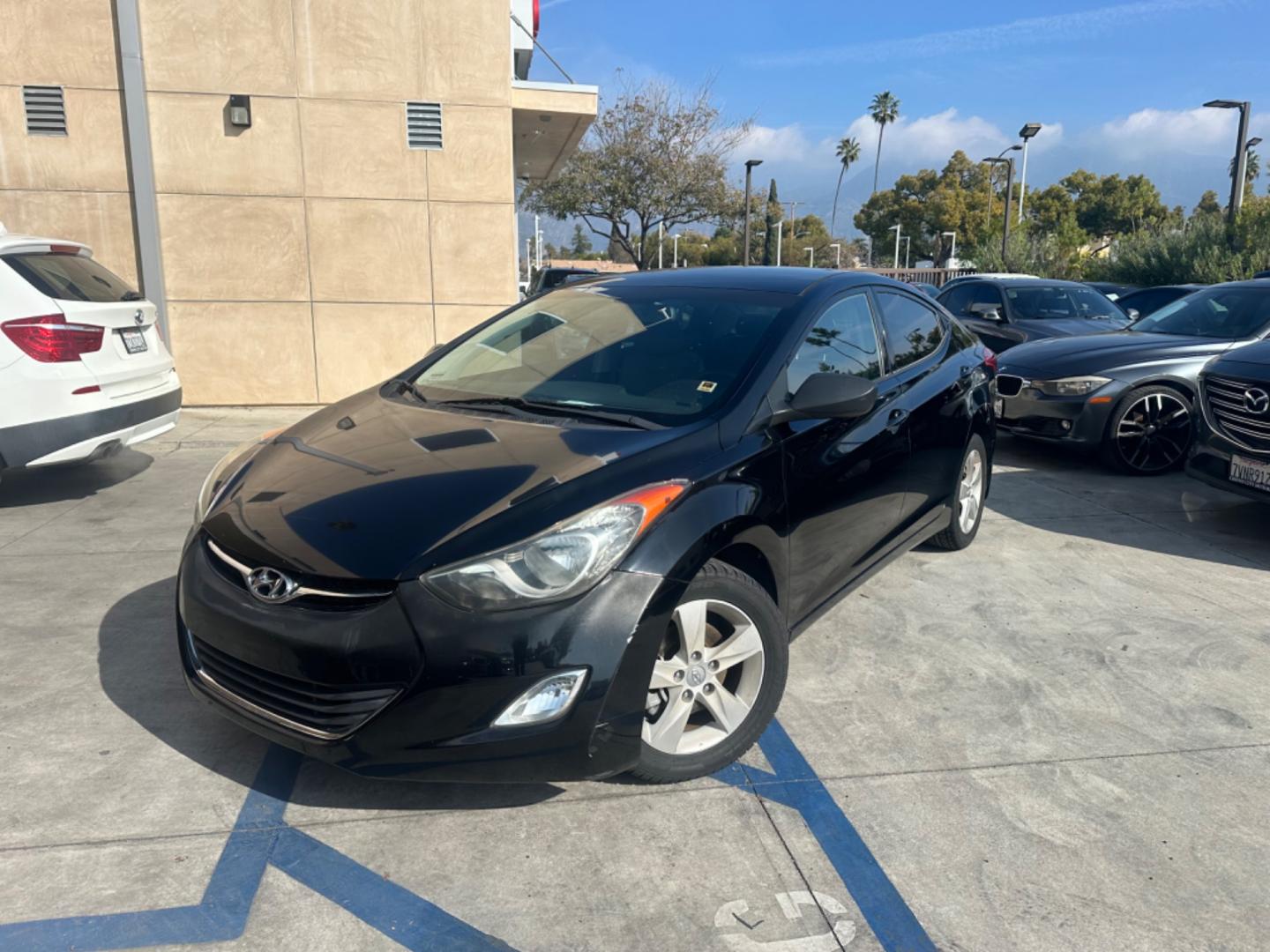 2013 Black /Black Hyundai Elantra (KMHDH4AE8DU) with an 4 Cylinder engine, Automatic transmission, located at 30 S. Berkeley Avenue, Pasadena, CA, 91107, (626) 248-7567, 34.145447, -118.109398 - Photo#0